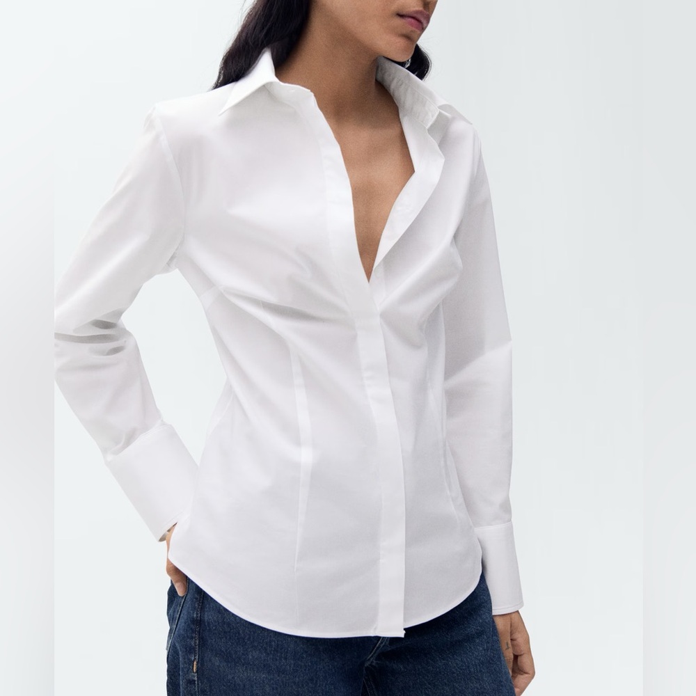 Mango Button Down Shirt Slim Fitted
